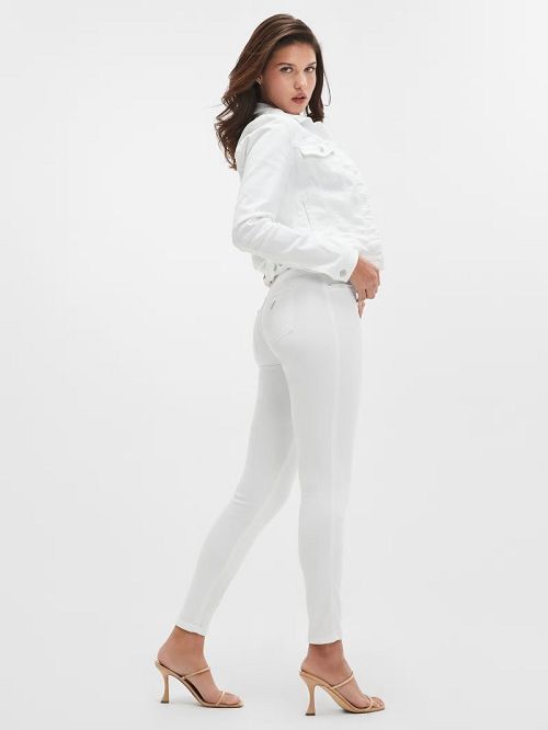 Guess Eco Sexy Curve Mid-Rise Jeans Wit | GUESS-SN26647