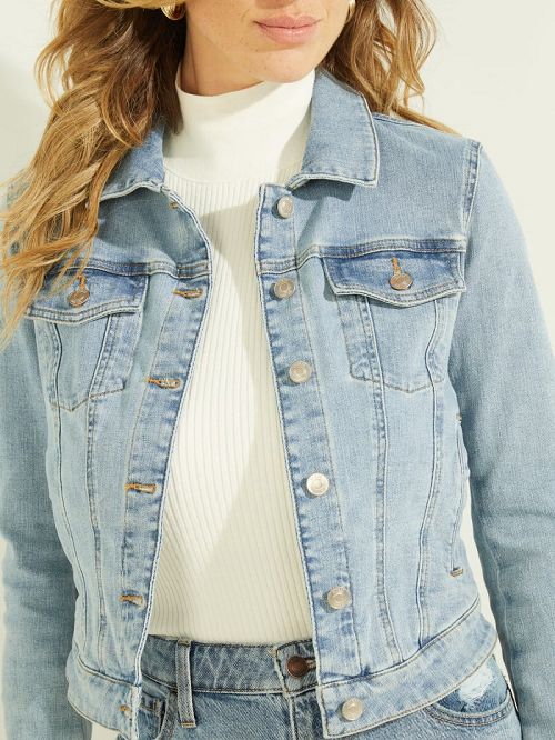 Guess Eco Sexy Trucker Jacket Blauw | GUESS-SN26701