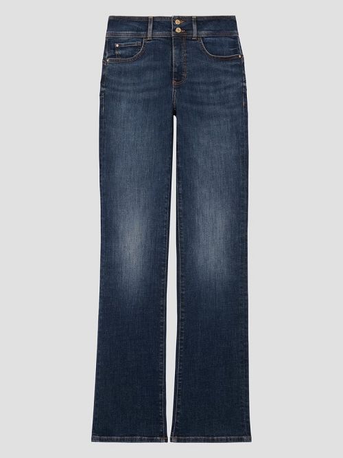 Guess Eco Shape Up High-Rise Straight Jeans Blauw | GUESS-SN26646
