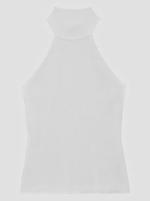 Guess Eco Shayna Mock Neck Top Wit | GUESS-SN27406