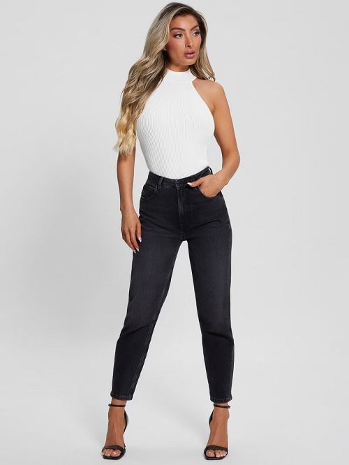 Guess Eco Shayna Mock Neck Top Wit | GUESS-SN27406