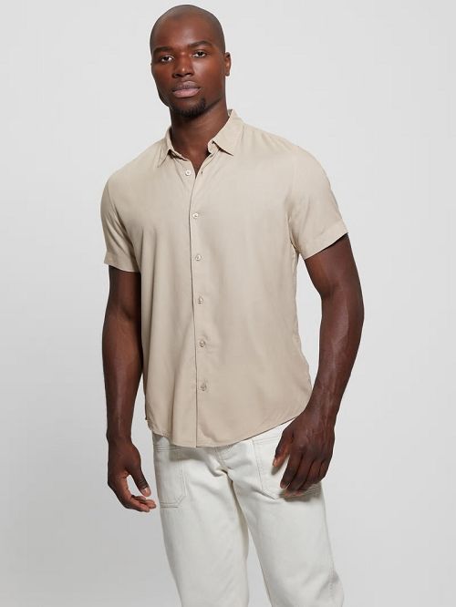 Guess Eco Solid Shirt Beige | GUESS-SN31311