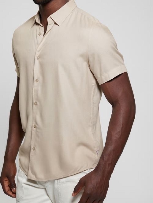 Guess Eco Solid Shirt Beige | GUESS-SN31311