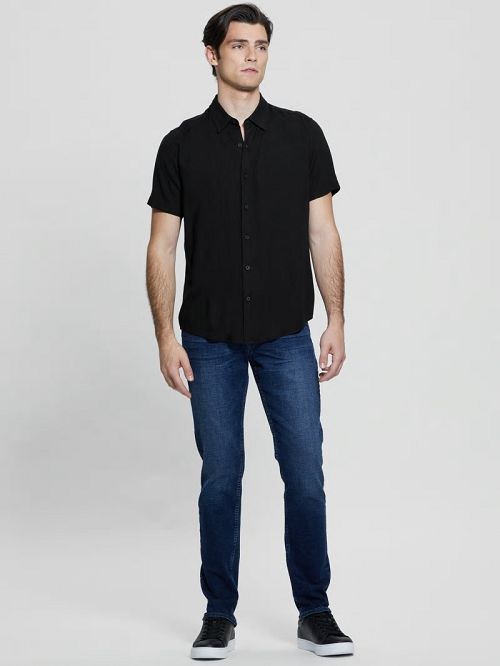 Guess Eco Solid Shirt Zwart | GUESS-SN31156