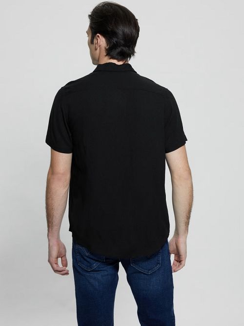 Guess Eco Solid Shirt Zwart | GUESS-SN31156