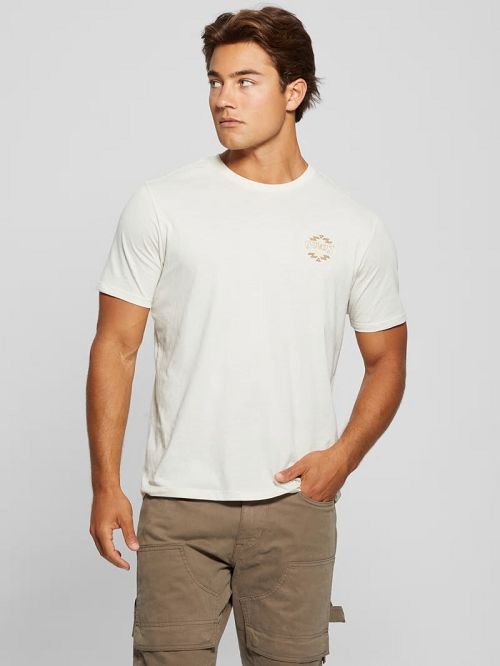 Guess Eco Southwestern Tee Wit | GUESS-SN30696