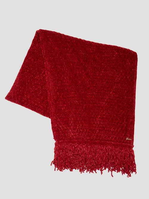 Guess Eco Talia Chenille Scarf Rood | GUESS-SN30182