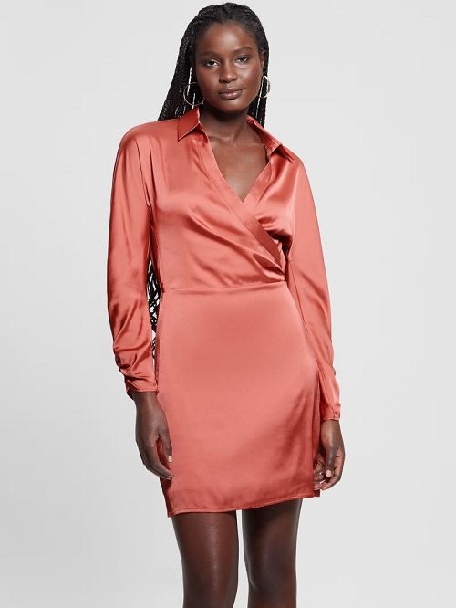 Guess Eco Tanya Dress Roze | GUESS-SN26991
