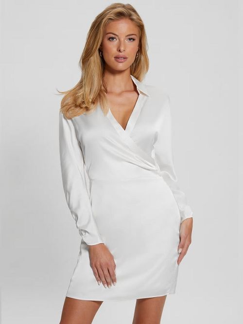 Guess Eco Tanya Dress Wit | GUESS-SN26981