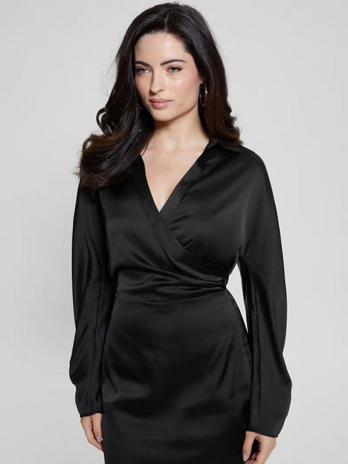 Guess Eco Tanya Dress Zwart | GUESS-SN27018