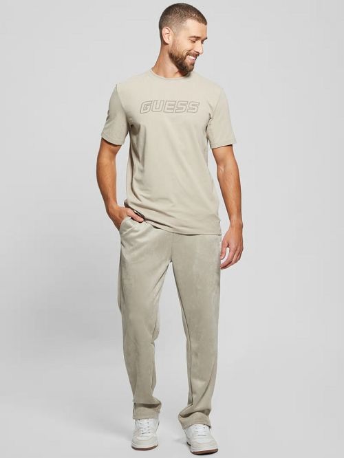Guess Eco Tarf Logo Tee Beige | GUESS-SN30632