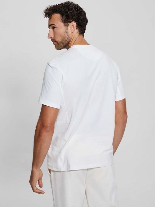 Guess Eco Tarf Logo Tee Wit | GUESS-SN30463