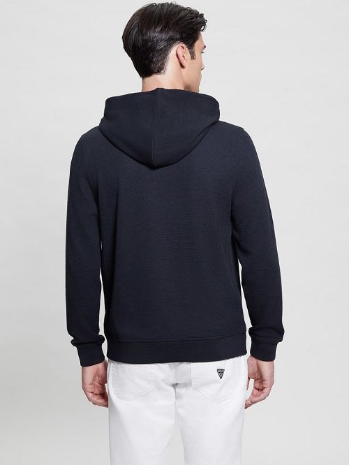 Guess Eco Tech Stretch Hoodie Blauw | GUESS-SN31462