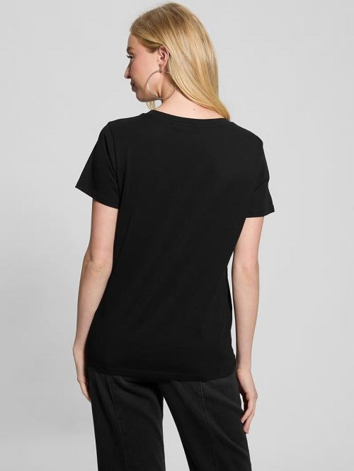Guess Eco Tiger Eyes Easy Tee Zwart | GUESS-SN27437