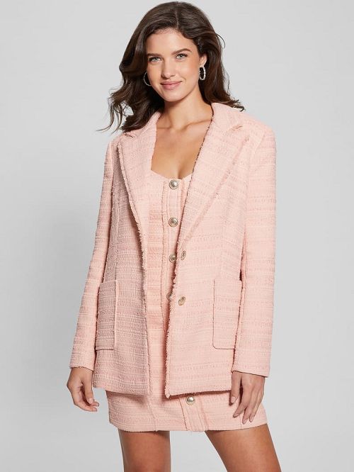 Guess Eco Tosca Tweed Blazer Roze | GUESS-SN27971