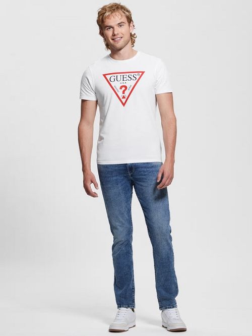 Guess Eco Triangle Classic Tee Wit | GUESS-SN30570