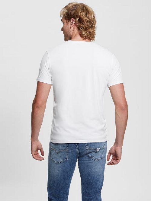 Guess Eco Triangle Classic Tee Wit | GUESS-SN30570