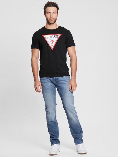 Guess Eco Triangle Classic Tee Zwart | GUESS-SN30474