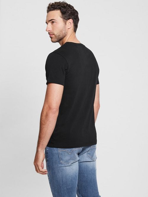 Guess Eco Triangle Classic Tee Zwart | GUESS-SN30474