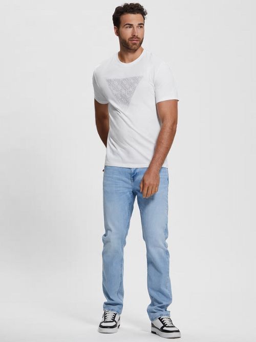 Guess Eco Triangle Crewneck Tee Wit | GUESS-SN30577