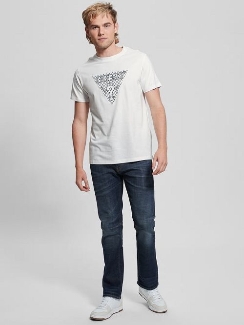 Guess Eco Triangle Patch Tee Wit | GUESS-SN30529