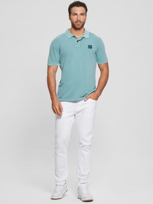 Guess Eco Washed Polo Groen | GUESS-SN31084