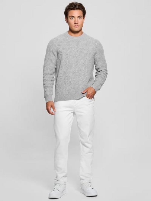 Guess Eco Wesley Lattice Sweater Grijs | GUESS-SN30814
