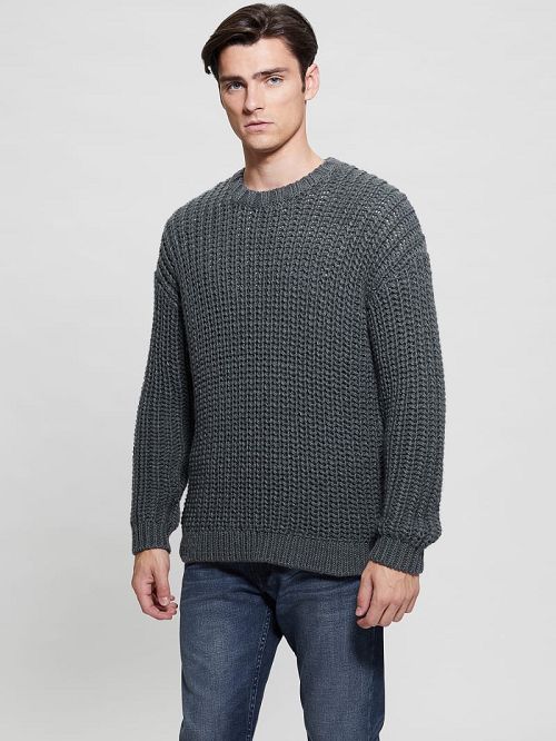 Guess Eco Wool-Blend Grayson Sweater Grijs | GUESS-SN30895