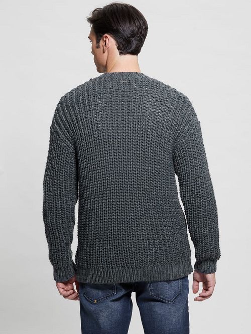 Guess Eco Wool-Blend Grayson Sweater Grijs | GUESS-SN30895