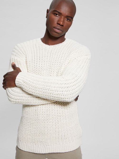 Guess Eco Wool-Blend Grayson Sweater Wit | GUESS-SN30977