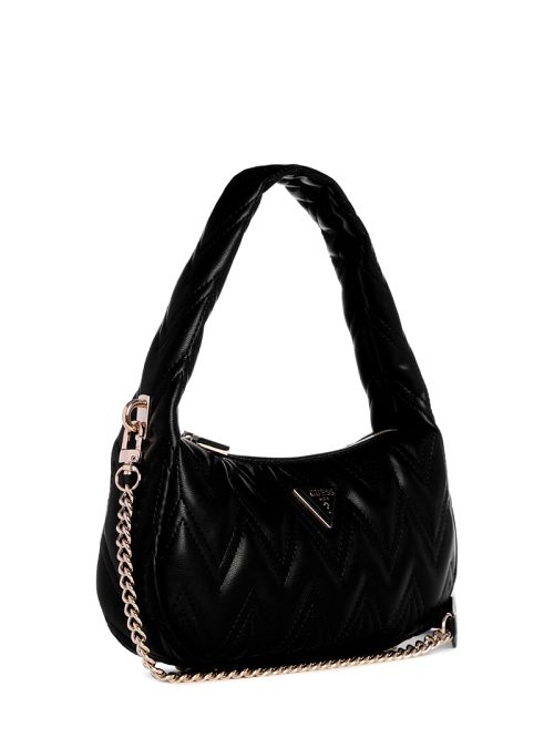 Guess Eda Top-Zip Shoulder Bag Zwart | GUESS-SN28695