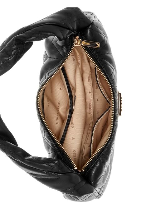 Guess Eda Top-Zip Shoulder Bag Zwart | GUESS-SN29058