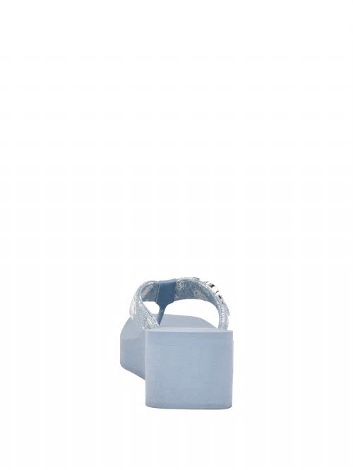 Guess Edany Denim G Buckle Wedge Sandals Blauw | GUESS-SN29594