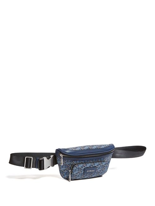 Guess Ederlo Compact Belt Bag Blauw | GUESS-SN31683