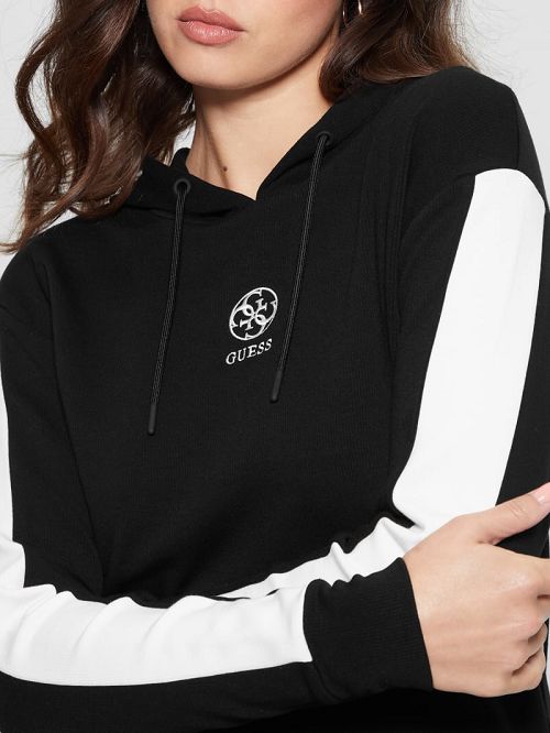 Guess Eléa Signature Hoodie Zwart | GUESS-SN28387