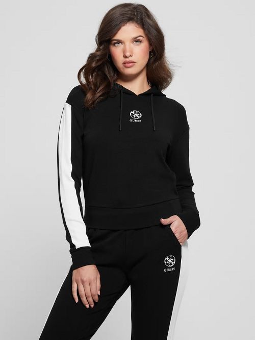 Guess Eléa Signature Hoodie Zwart | GUESS-SN28387