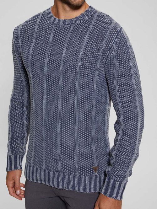 Guess Eli Treated Stitched Sweater Grijs | GUESS-SN31044