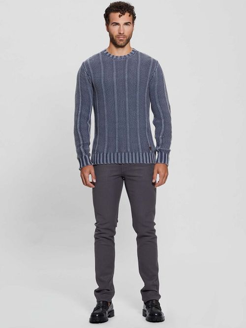 Guess Eli Treated Stitched Sweater Grijs | GUESS-SN31044