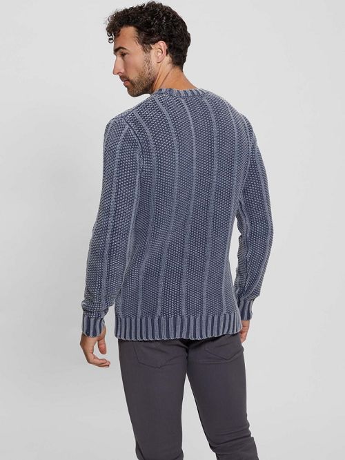 Guess Eli Treated Stitched Sweater Grijs | GUESS-SN31044