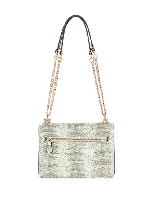 Guess Eliette Snakeskin Convertible Crossbody Bruin | GUESS-SN29102