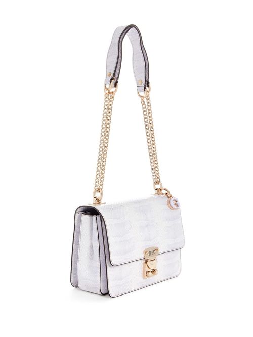 Guess Eliette Snakeskin Convertible Crossbody Paars | GUESS-SN29113