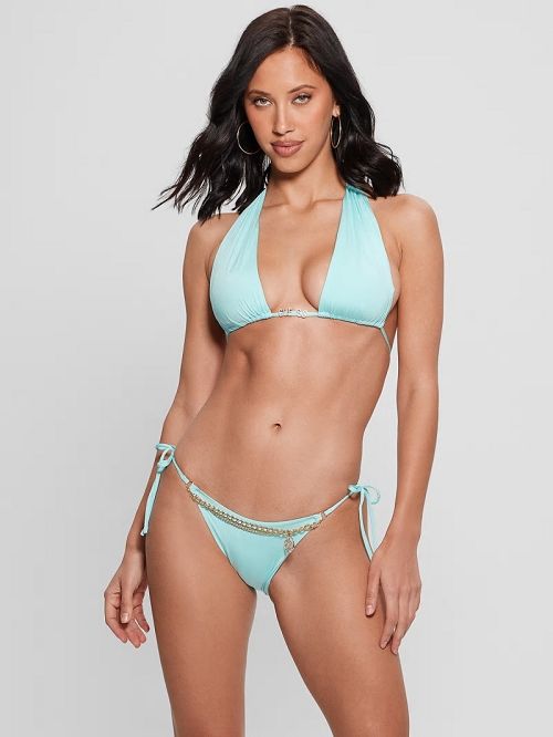 Guess Embellished Bikini Top Blauw | GUESS-SN28510