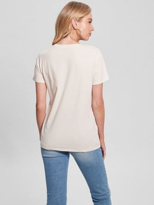 Guess Embellished Logo Tee Wit | GUESS-SN27060