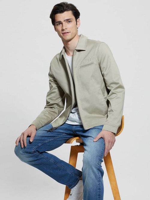 Guess Embossed Jacket Beige | GUESS-SN30764