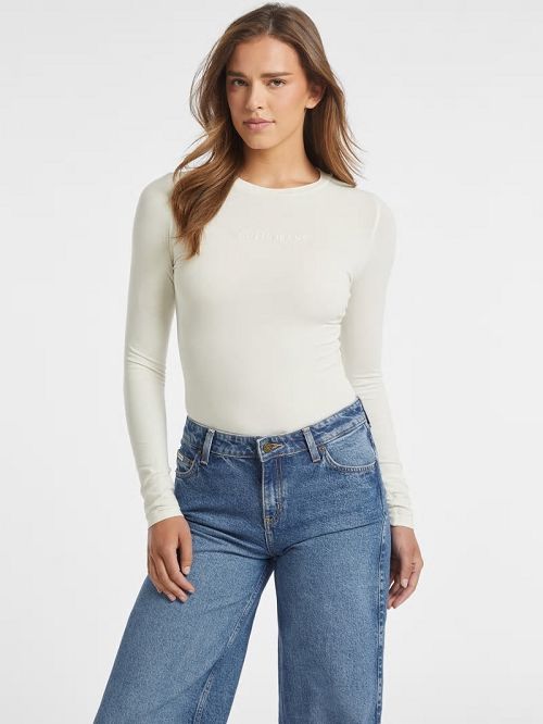 Guess Embroidered Logo Bodysuit Wit | GUESS-SN27300