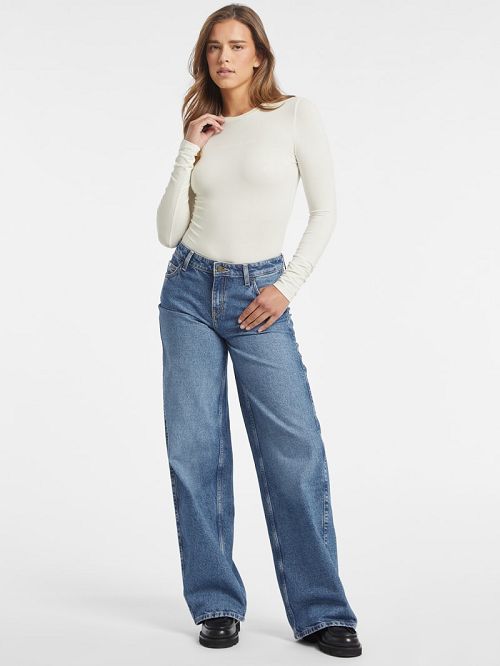 Guess Embroidered Logo Bodysuit Wit | GUESS-SN27300
