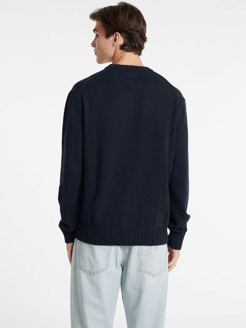 Guess Embroidered Logo Sweater Blauw | GUESS-SN31008