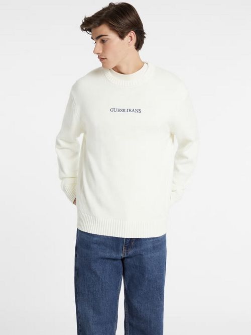 Guess Embroidered Logo Sweater Wit | GUESS-SN30982