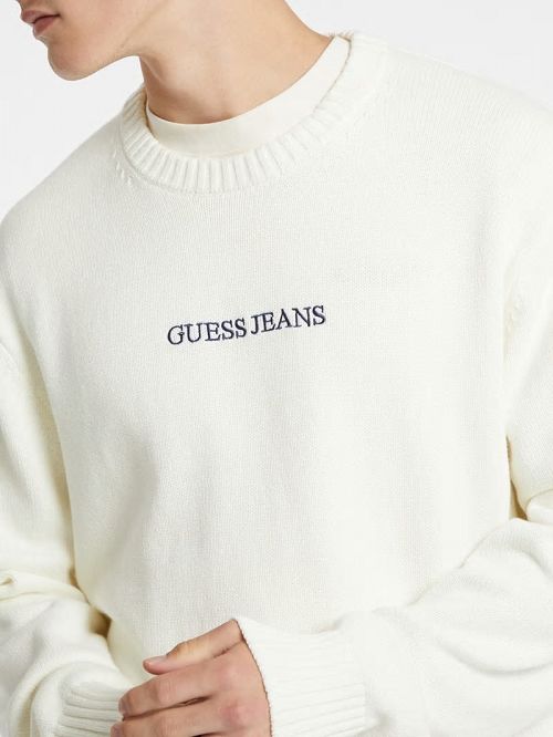 Guess Embroidered Logo Sweater Wit | GUESS-SN30982