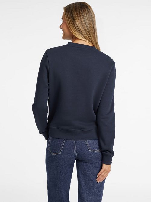 Guess Embroidered Logo Sweatshirt Blauw | GUESS-SN28375